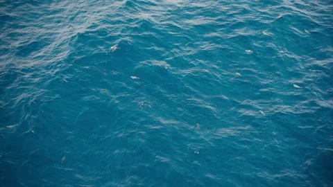 Slow motion over disturbed ocean water surface, loopable. Impressive background  Stock Footage 194382268