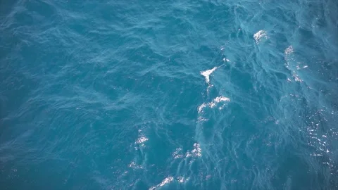 Slow motion over disturbed ocean water surface, loopable. Impressive background  Stock Footage 194997517