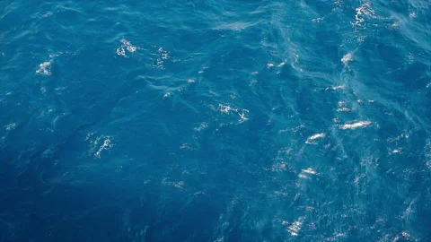 Slow motion over disturbed ocean water surface, loopable. Impressive background  Stock Footage 194997594