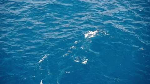 Slow motion over disturbed ocean water surface, loopable. Impressive background  Stock Footage 195965927