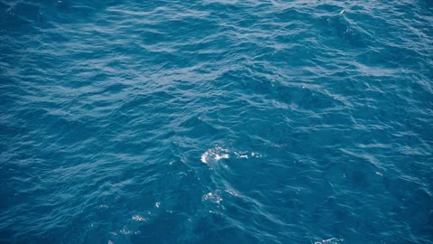 Slow motion over disturbed ocean water surface, loopable. Impressive background  Stock Footage 198707650