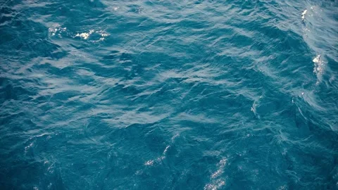 Slow motion over disturbed ocean water surface, loopable. Impressive background  Stock Footage 201410266