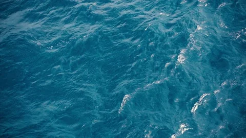 Slow motion over disturbed ocean water surface, loopable. Impressive background  Stock Footage 202119244