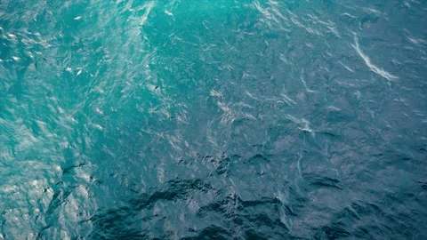 Slow motion over disturbed ocean water surface, loopable. Impressive background  Stock Footage 211112151