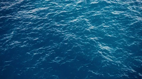 Slow motion over disturbed ocean water surface, loopable. Impressive background  Stock Footage 225311321