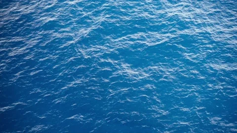 Slow motion over disturbed ocean water surface, loopable. Impressive background  Stock Footage 225311329
