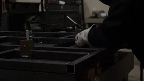 Slow Motion Over the Shoulder Welds Video stock 87125870