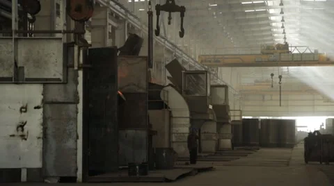 Slow Motion Overhead Crane With Stove Busket Stock Footage 62845498