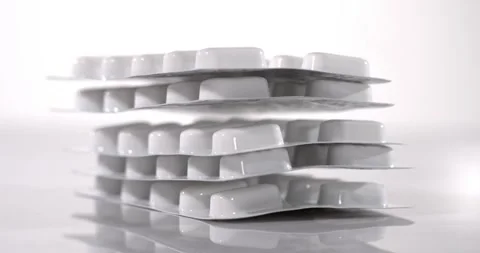 Slow motion of packaging falling and stacking Stock Footage 343288201