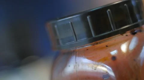 Slow motion of painter fingers opening color macro Stock-Footage 59310901