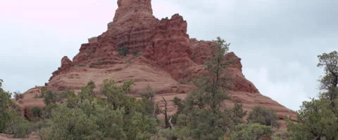 Slow Motion Pan Shot of a Rock Formation in the Desert Stock Footage 61835683
