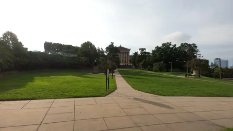 Slow Motion Panning Video Of park in the park Stock Footage 138649847