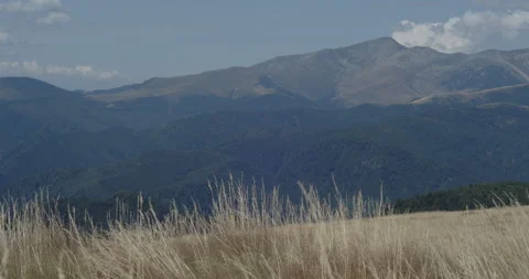 Slow motion Parangul Mare mountain peak 4K footage Stock Footage 266191219