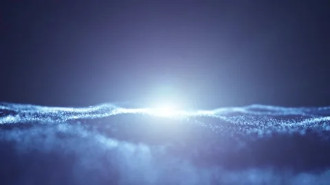 Slow motion particles waves copy space Stock Footage 319419658