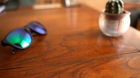 Slow Motion Passport Throw on Table Stock Footage 92844087