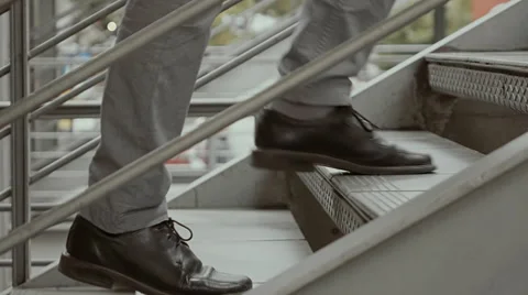 Slow motion people on train station Stock Footage 55658680