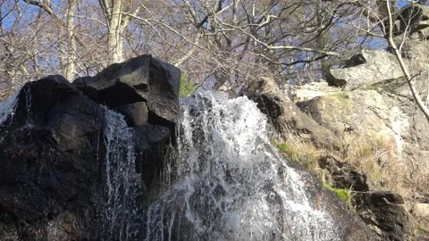 Slow motion picture of the upper part of the Radau waterfall Stock Footage 143592692