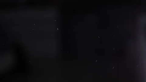 Slow motion of PM 2.5 and other dust in dark bedroom Stock Footage 102186820