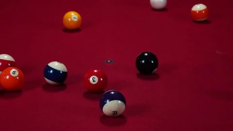 Slow Motion Pool Break 4K Stockbeeldmateriaal 234852282