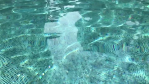 Slow motion pool water flow Stock Footage 307915570