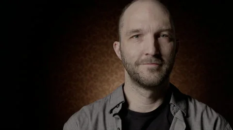 Slow motion portrait of a man Stock Footage 50483753