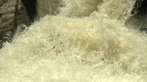 Slow Motion Powerful River Stream Video stock 74144071