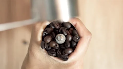 Slow motion, Prepare coffee beans Stock Footage 263951271