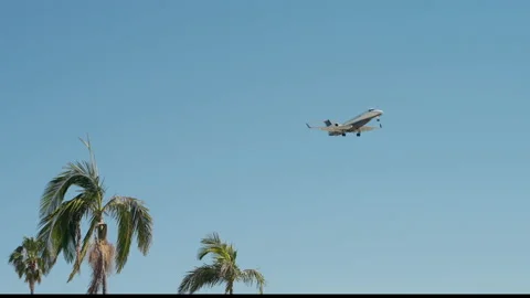 Slow Motion of Private Jet flying Stock Footage 183547440