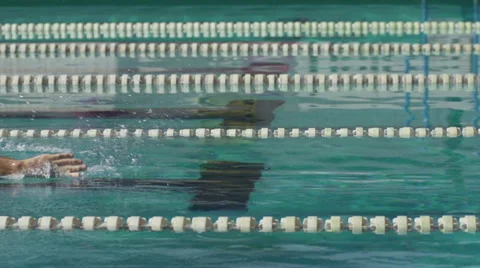 Slow Motion Of Professional Swimmer In Front Crawl Stroke Stock Footage 34164674