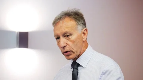 Slow Motion Professor Reads Interesting Lecture Stock Footage 80432672