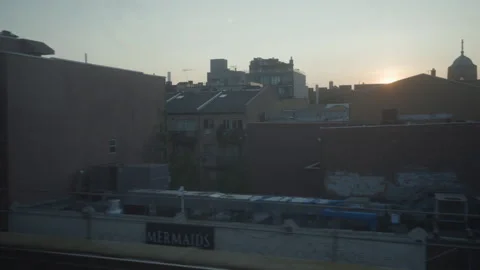 Slow Motion Queens NY Subway Ride 库存影片 341849191