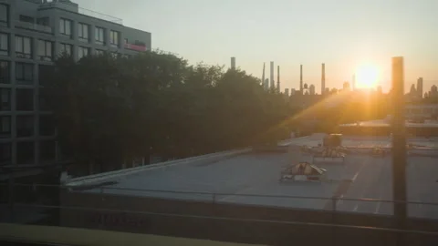 Slow Motion Queens Train Ride Stock Footage 341849241