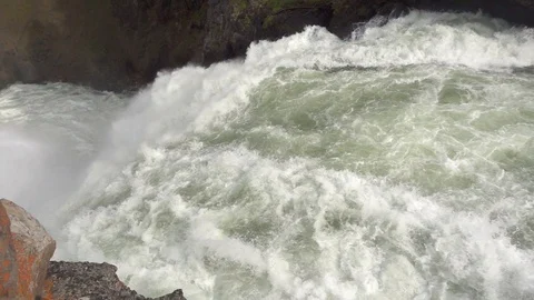 Slow Motion Raging Waterfall Stock Footage 90499740