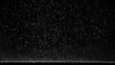 Slow Motion Rain Droplets Falling In Darkness Stock Footage 339301710