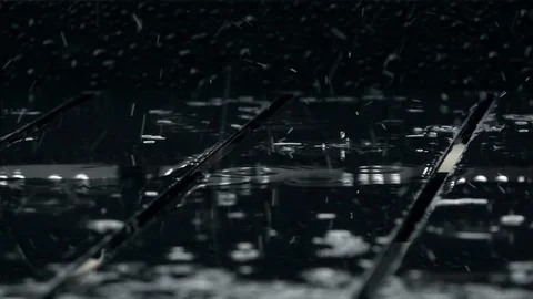 Slow motion rain drops Stock Footage 97638271