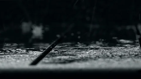 Slow motion rain drops Stock Footage 97641912