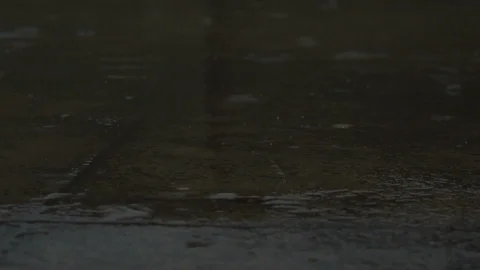 Slow motion of rain drops Stock Footage 130167215
