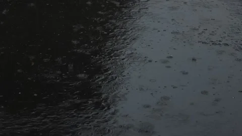 Slow motion of rain drops water Stock Footage 243177673