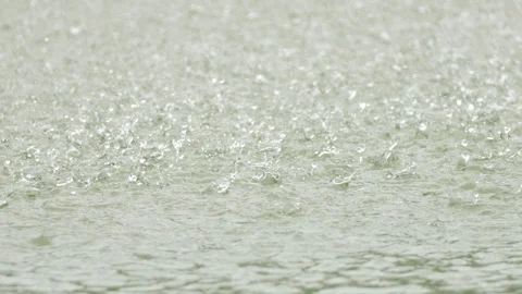 Slow motion rain puddle Stock Footage 128643708