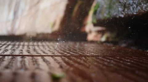 Slow motion rain  raindrop Stock Footage 64509509