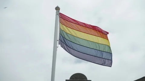 Slow motion of Rainbow Flag Video stock 80825428