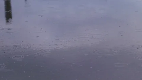 Slow Motion Raindrops on River Water Vidéo 95763833