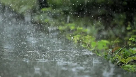 Slow motion of raining outside Stock Footage 80244269