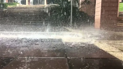 Slow Motion of rainy on the floor 库存影片 77139464