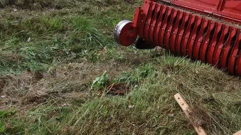 Slow motion rake hay, Dolomiti Video stock 79432666