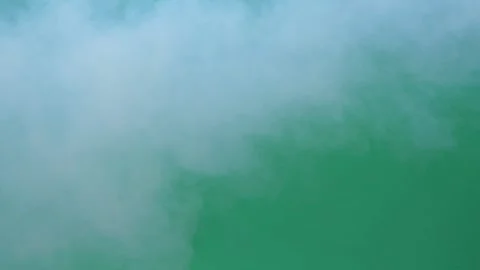 Slow motion of real white smoke, fog, steam on green screen, abstract background Stock Footage 141783422