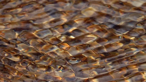 Slow motion of ripple pattern with lattice structure in pure water. Stock Footage 98096132