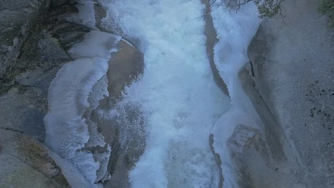 Slow motion river and waterfall in Yosemite National Park Stock Footage 102293560
