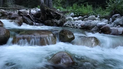 Slow motion river Stock Footage 134809270