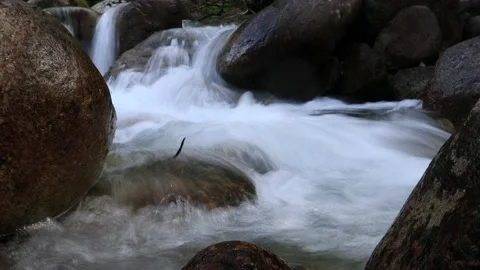 Slow motion river footage Stock Footage 134809340